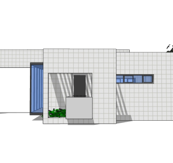现代大门SU模型下载